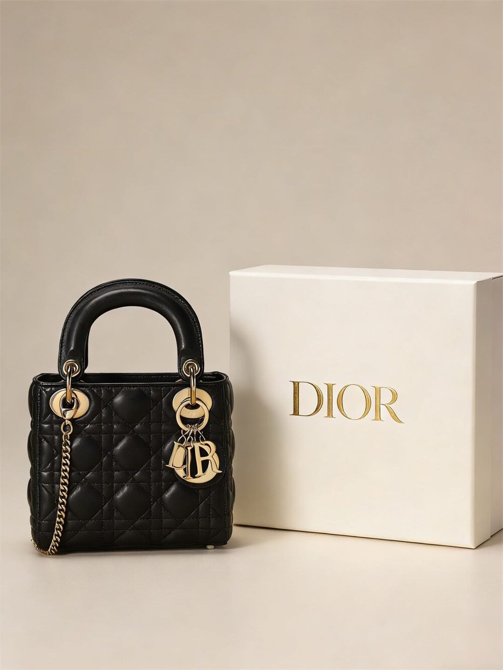 Mini Lady Dior Bag Black Cannage Lambskin